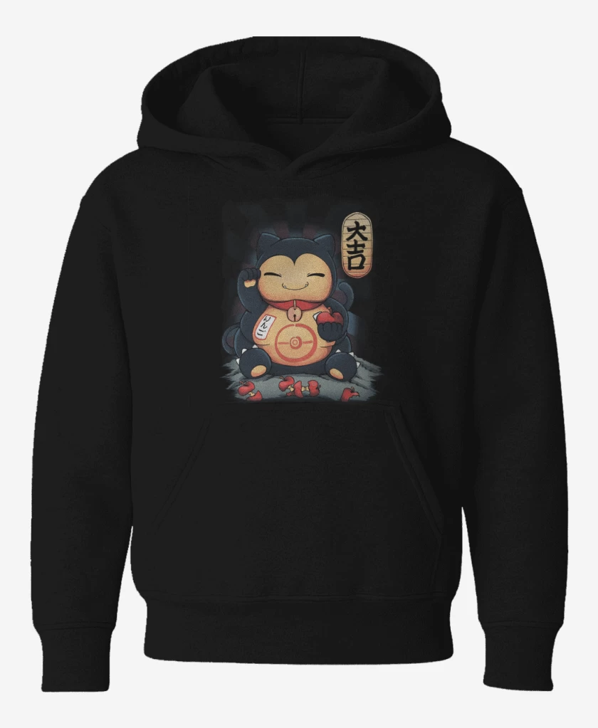 Poleron de niño Negro de lucky snorlax