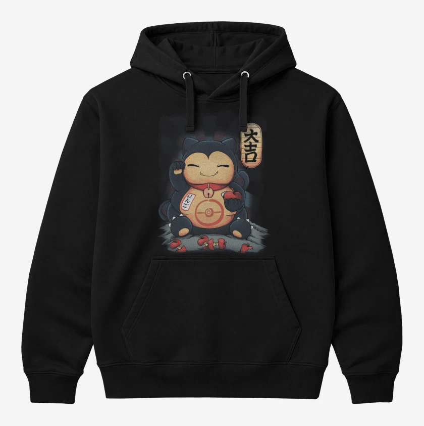 Polerón Canguro Negro de lucky snorlax