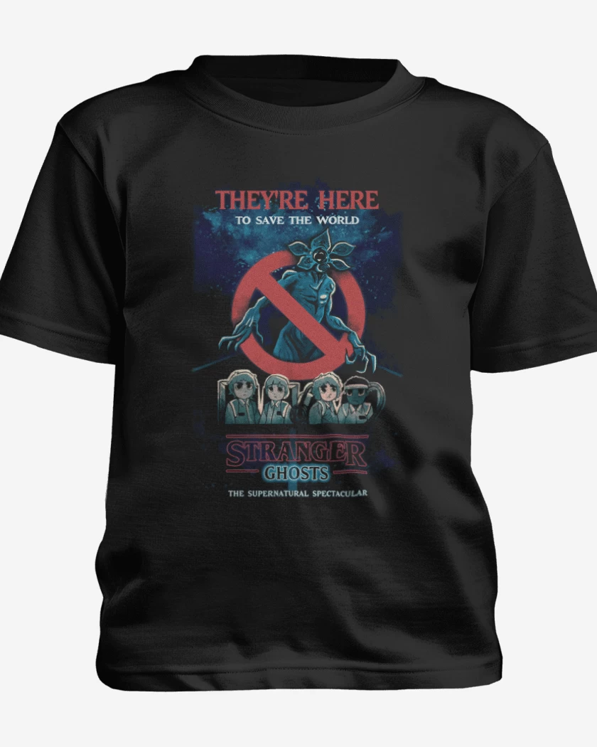 Polera de niño Negro de Stranger ghosts