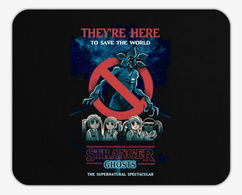 Mousepad Negro de Stranger ghosts