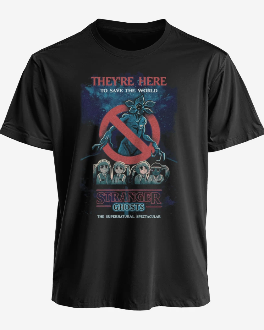 Polera premium Negro de Stranger ghosts
