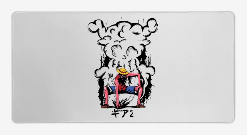 Mouse pad Gamer Blanco de luffy gear