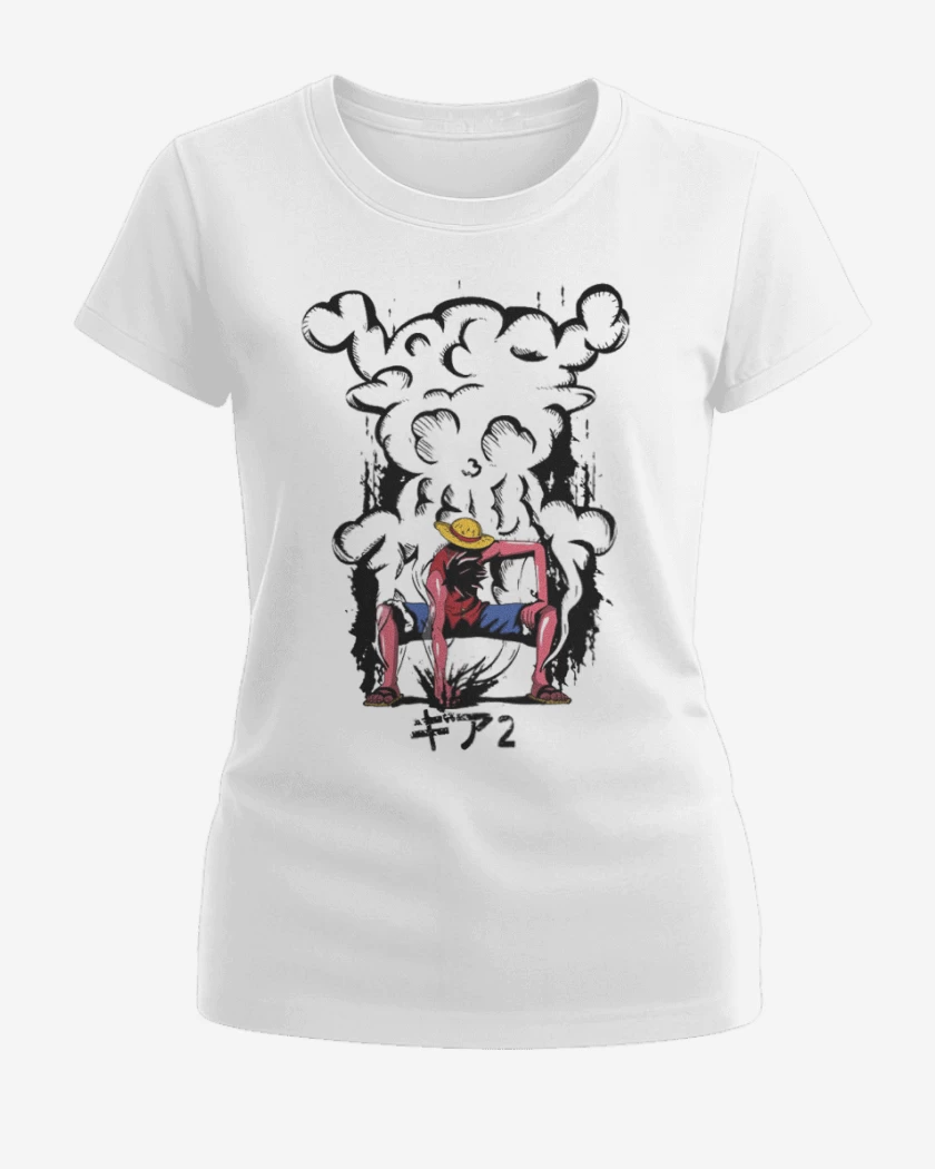Polera de Mujer Blanco de luffy gear