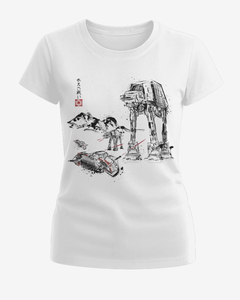 Polera de Mujer Blanco de Battle of Star Wars