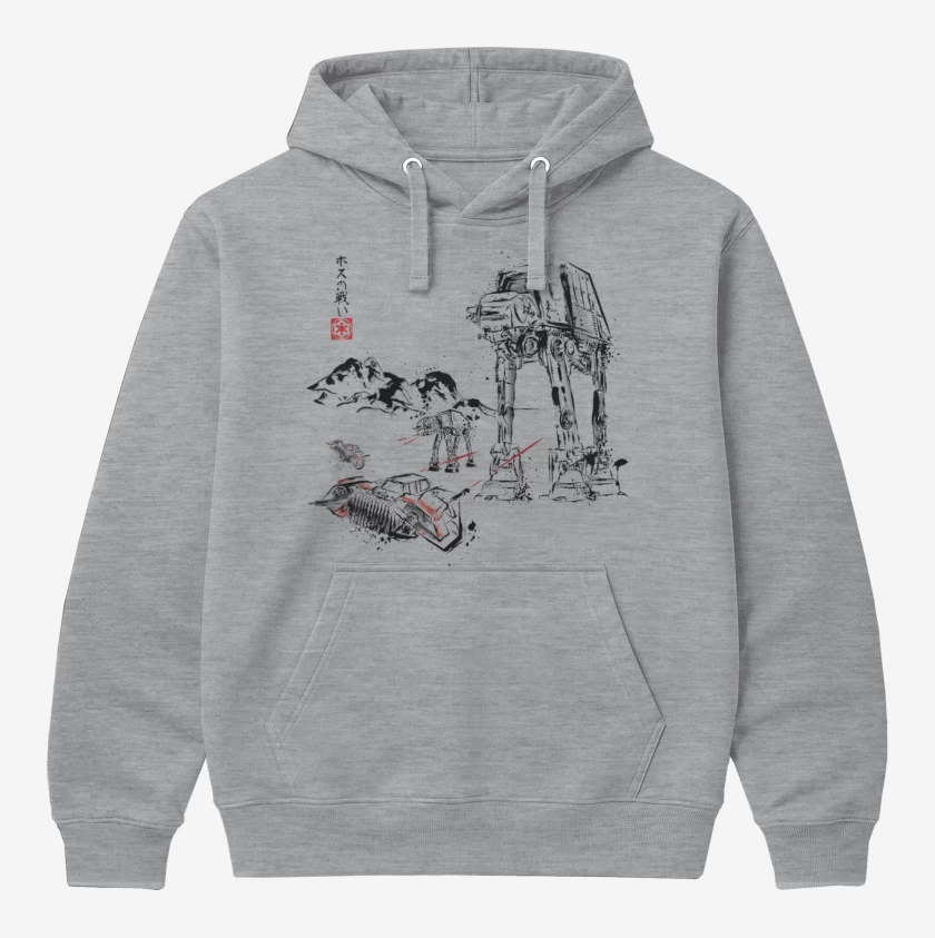 Polerón Canguro Gris Melange de Battle of Star Wars