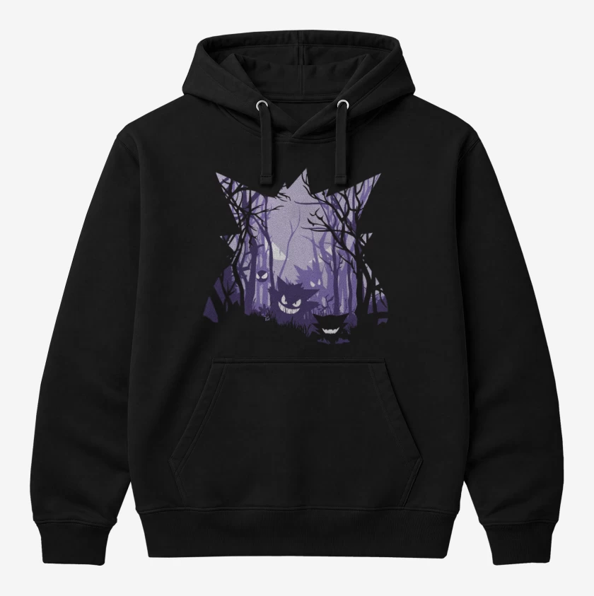 Polerón Canguro Negro de big gengar
