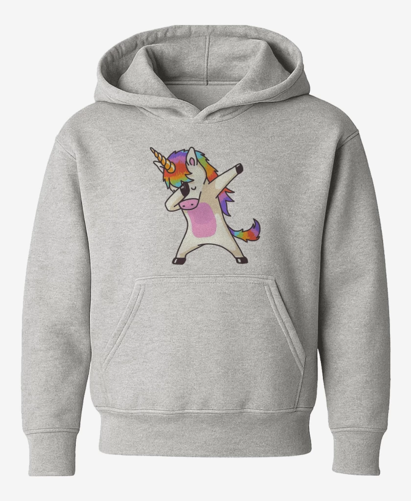 Poleron de niño Gris Melange de Unicornio