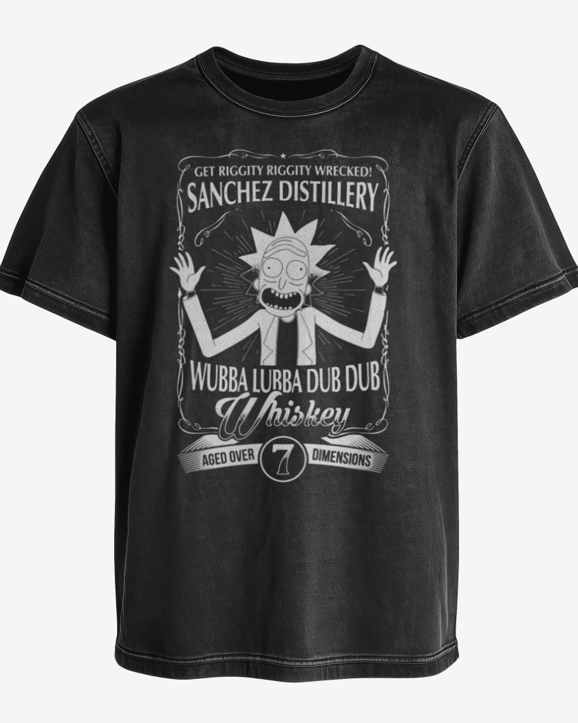Polera desgastada Negro de Sanchez distillery