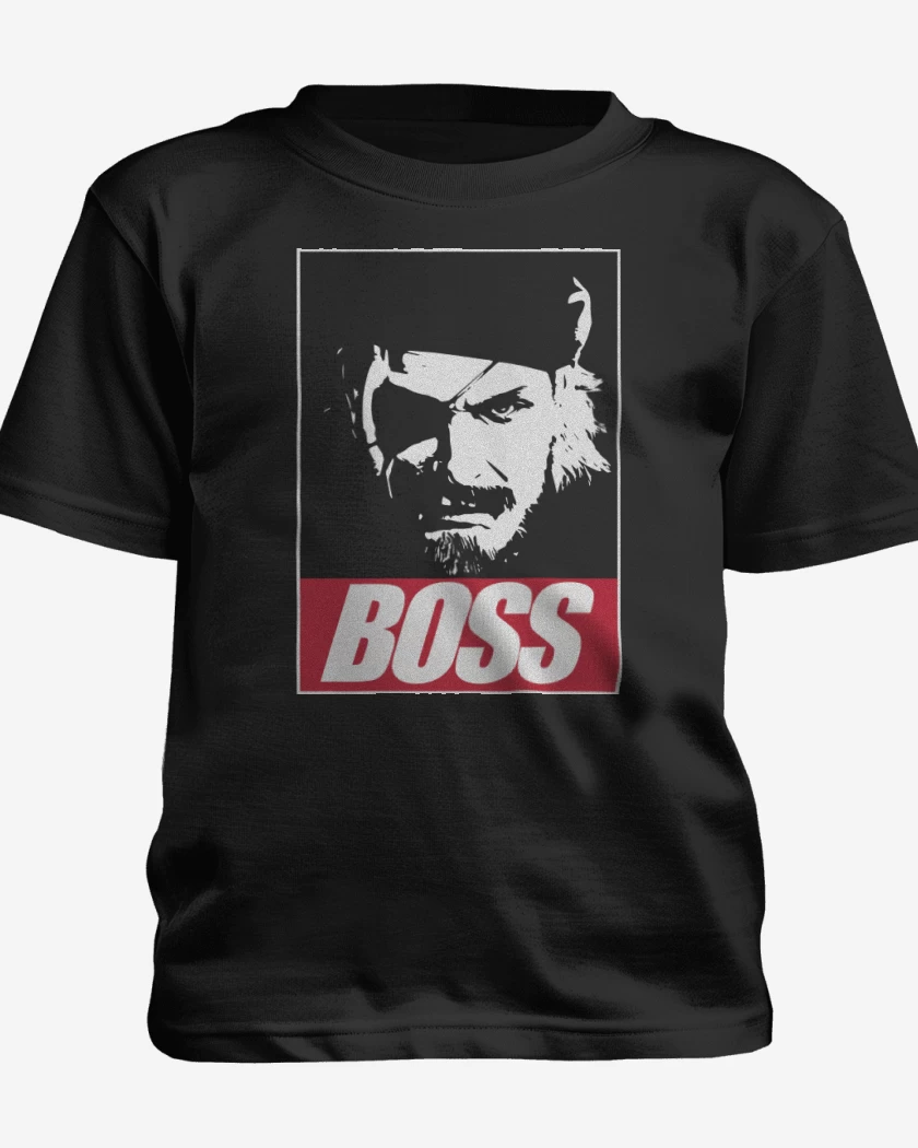 Polera de niño Negro de Solid Snake - Boss