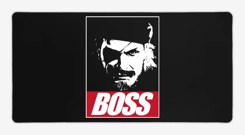 Mouse pad Gamer Negro de Solid Snake - Boss