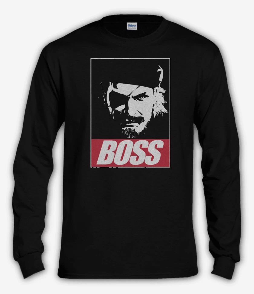 Polera manga larga Negro de Solid Snake - Boss
