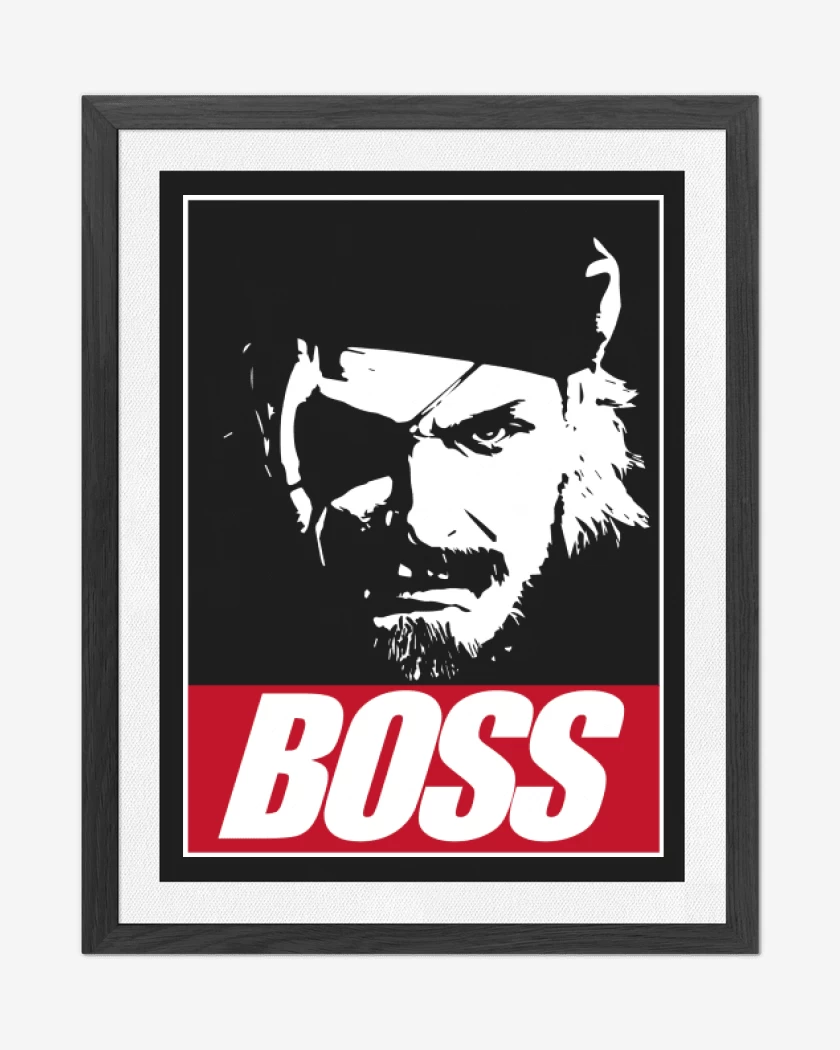 Cuadro decorativo Negro de Solid Snake - Boss
