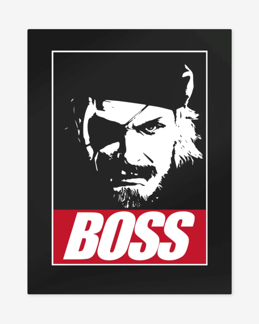 Print metalico Negro de Solid Snake - Boss