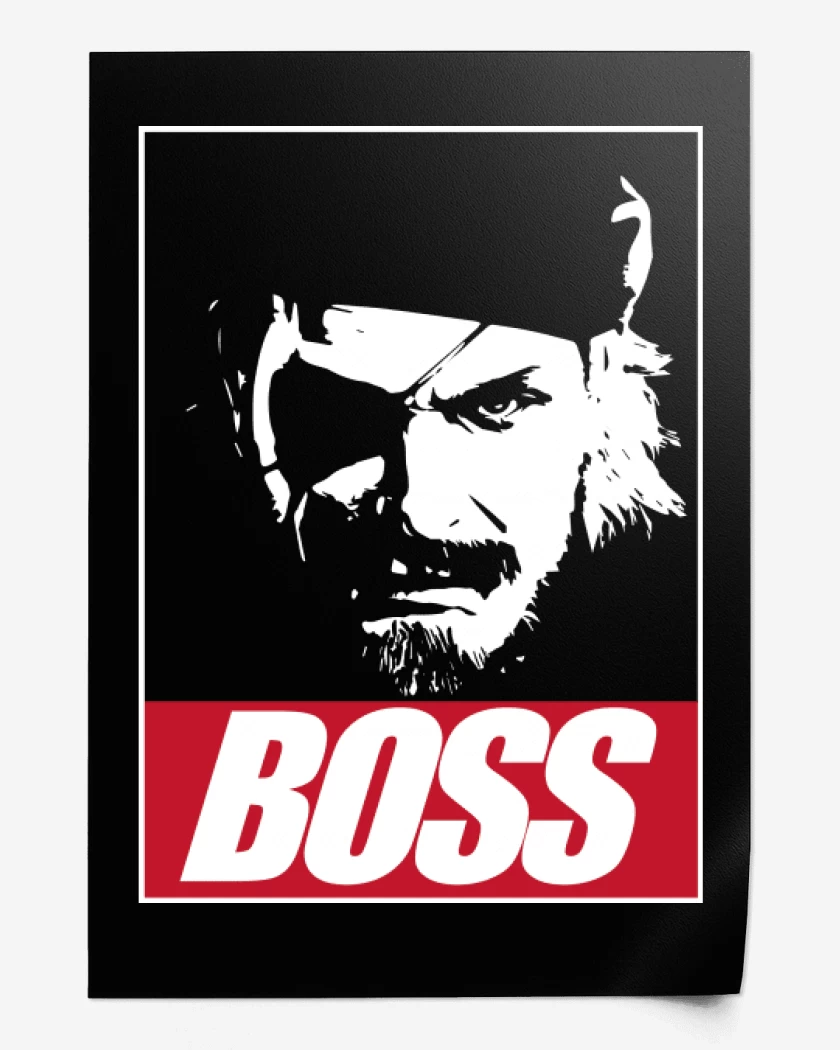 Print Negro de Solid Snake - Boss