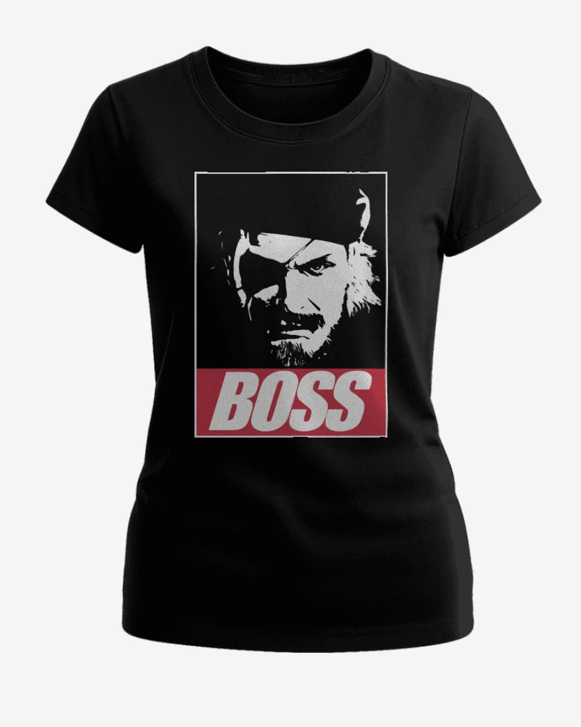 Polera de Mujer Negro de Solid Snake - Boss