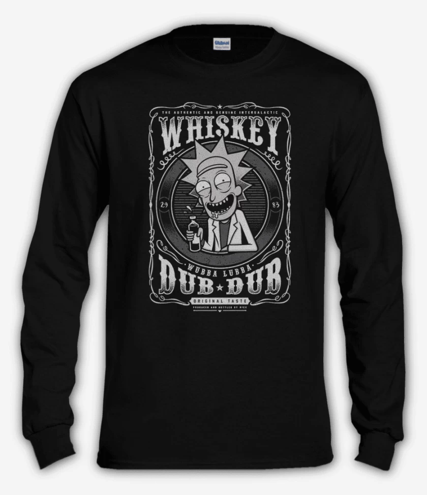 Polera manga larga Negro de whiskey dub dub