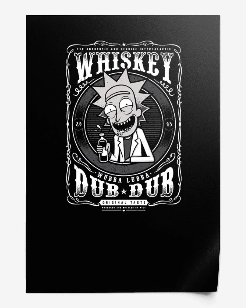Print whiskey dub dub