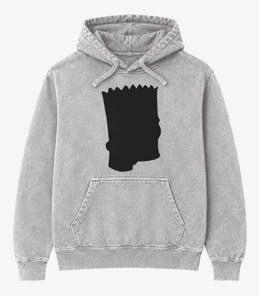 Poleron Canguro Acid Wash Gris Melange de Bart 