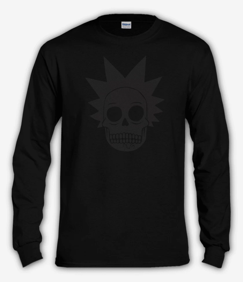 Polera manga larga Negro de Skull rick