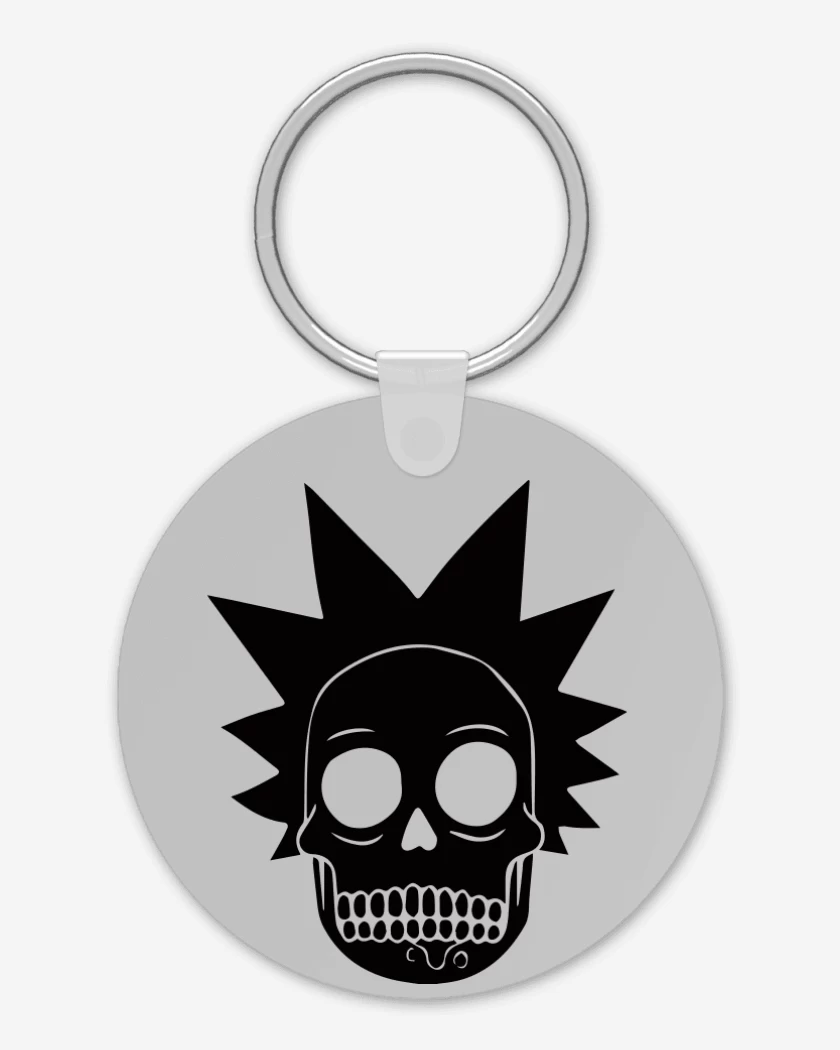 Llavero Gris Melange de Skull rick