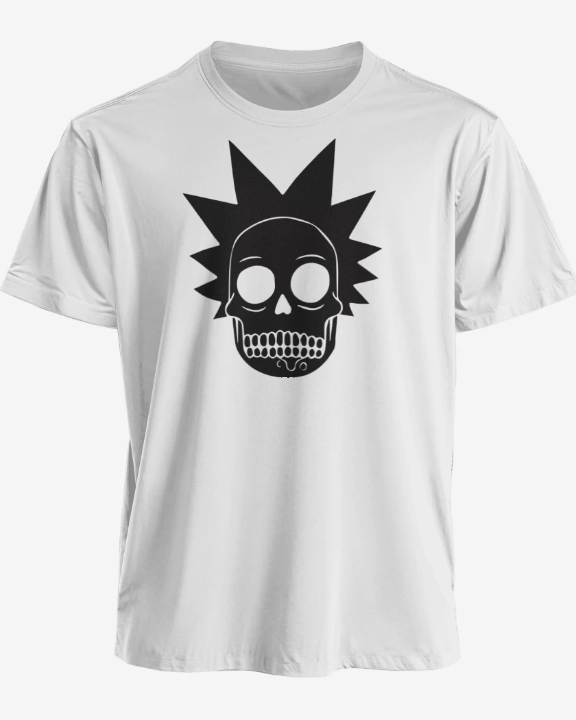 Polera premium Blanco de Skull rick