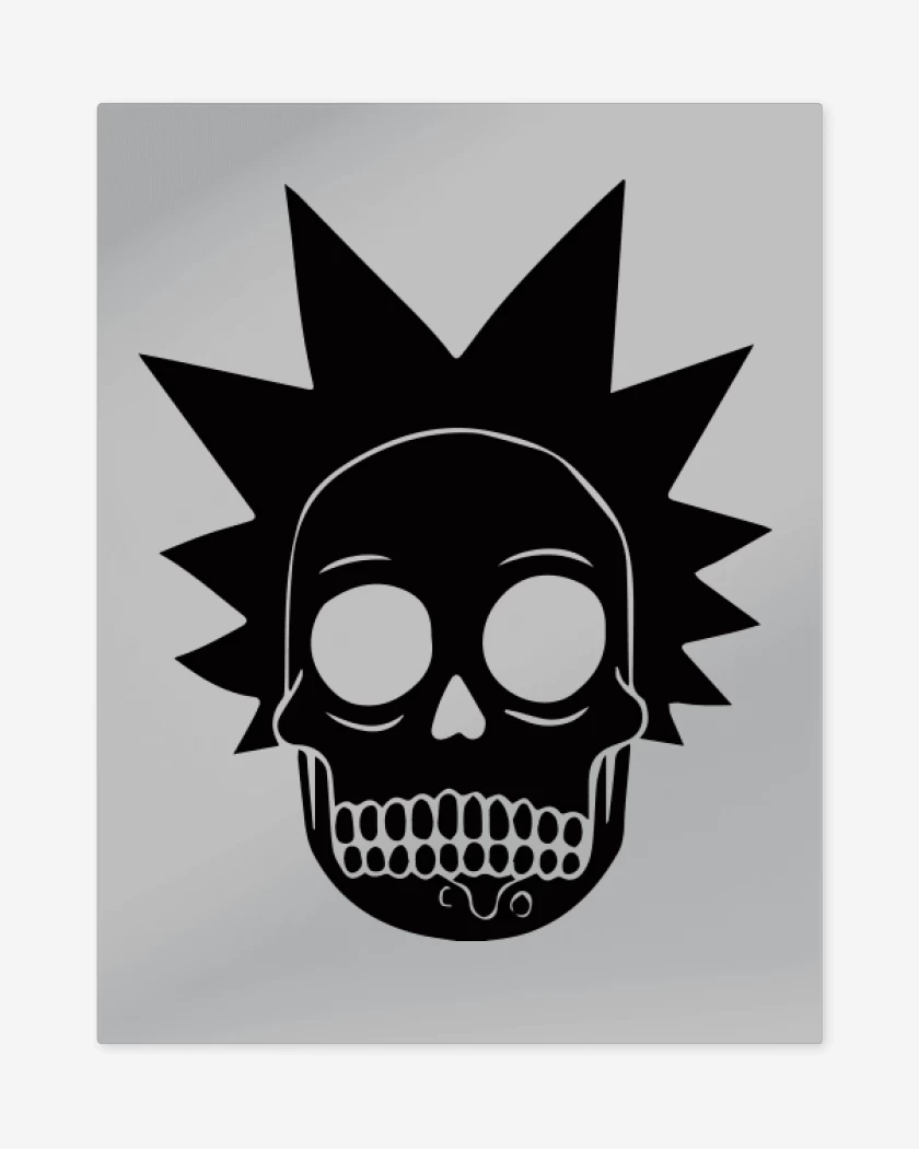 Print metalico Gris Melange de Skull rick