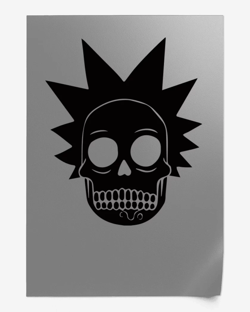 Print Gris Melange de Skull rick