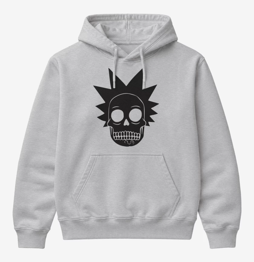 Poleron Canguro básico Gris Melange de Skull rick