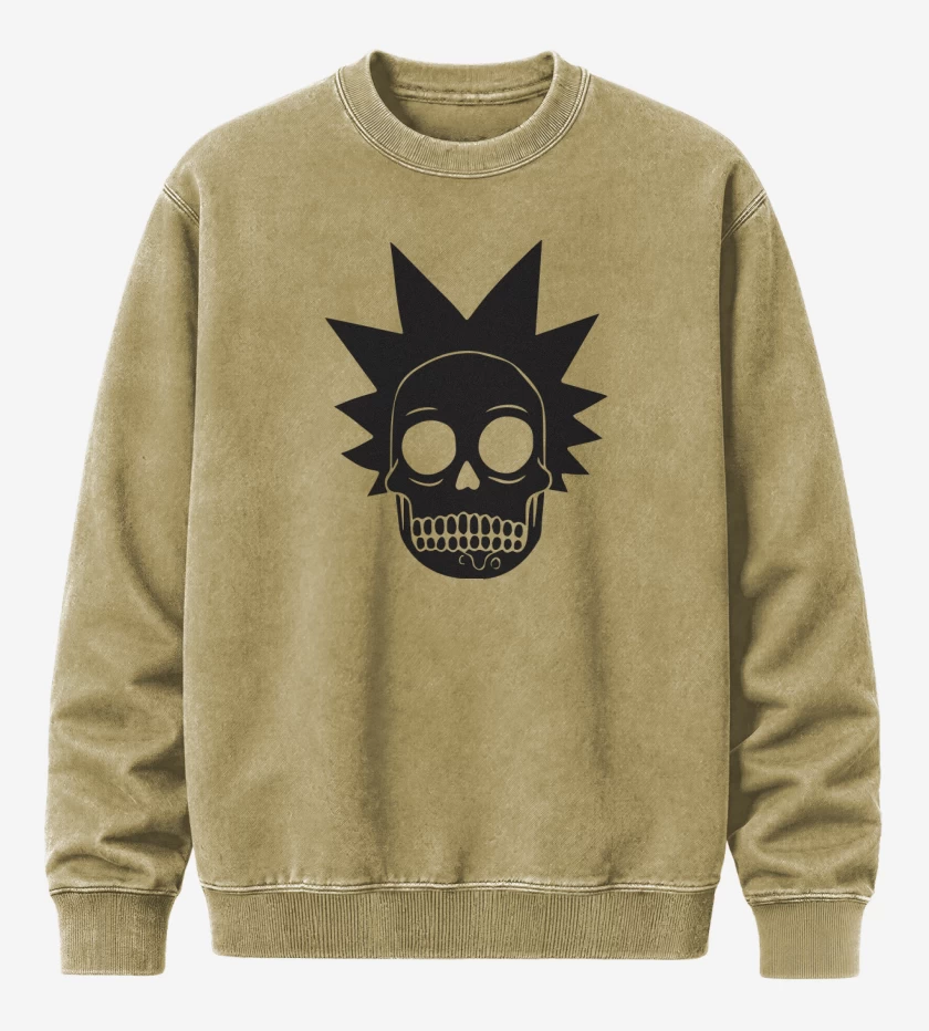 Poleron Polo Acid Wash Beige de Skull rick