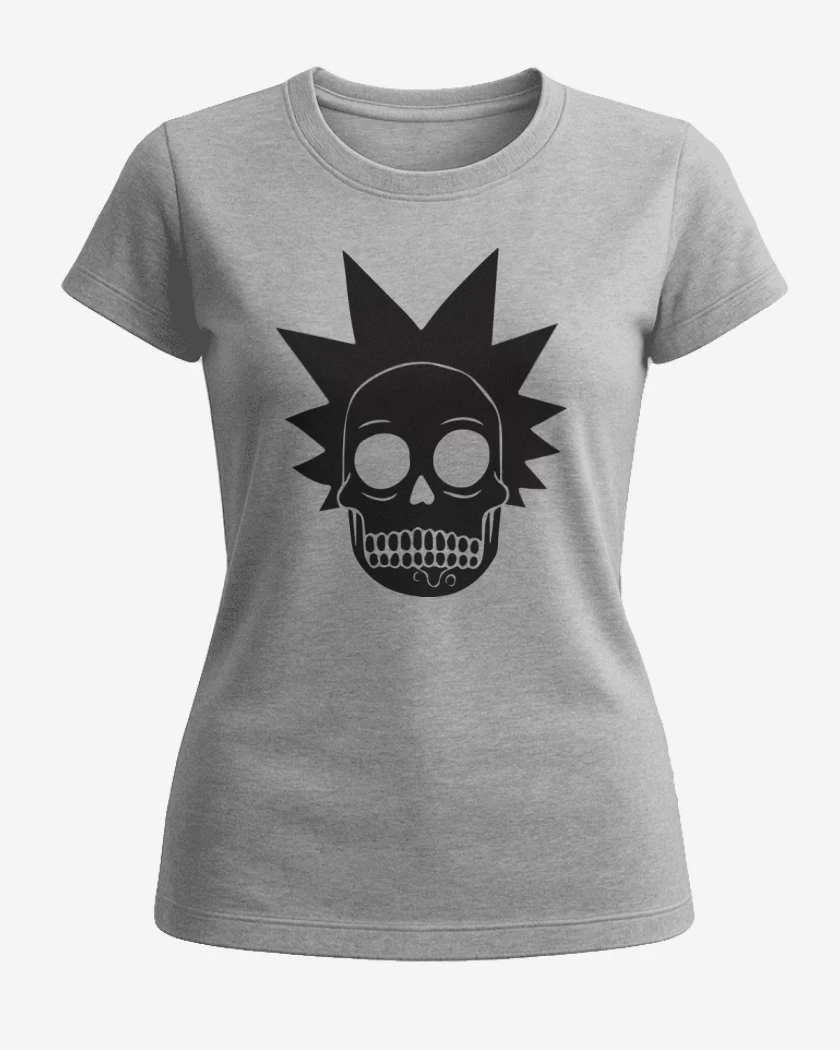 Polera de Mujer Gris Melange de Skull rick