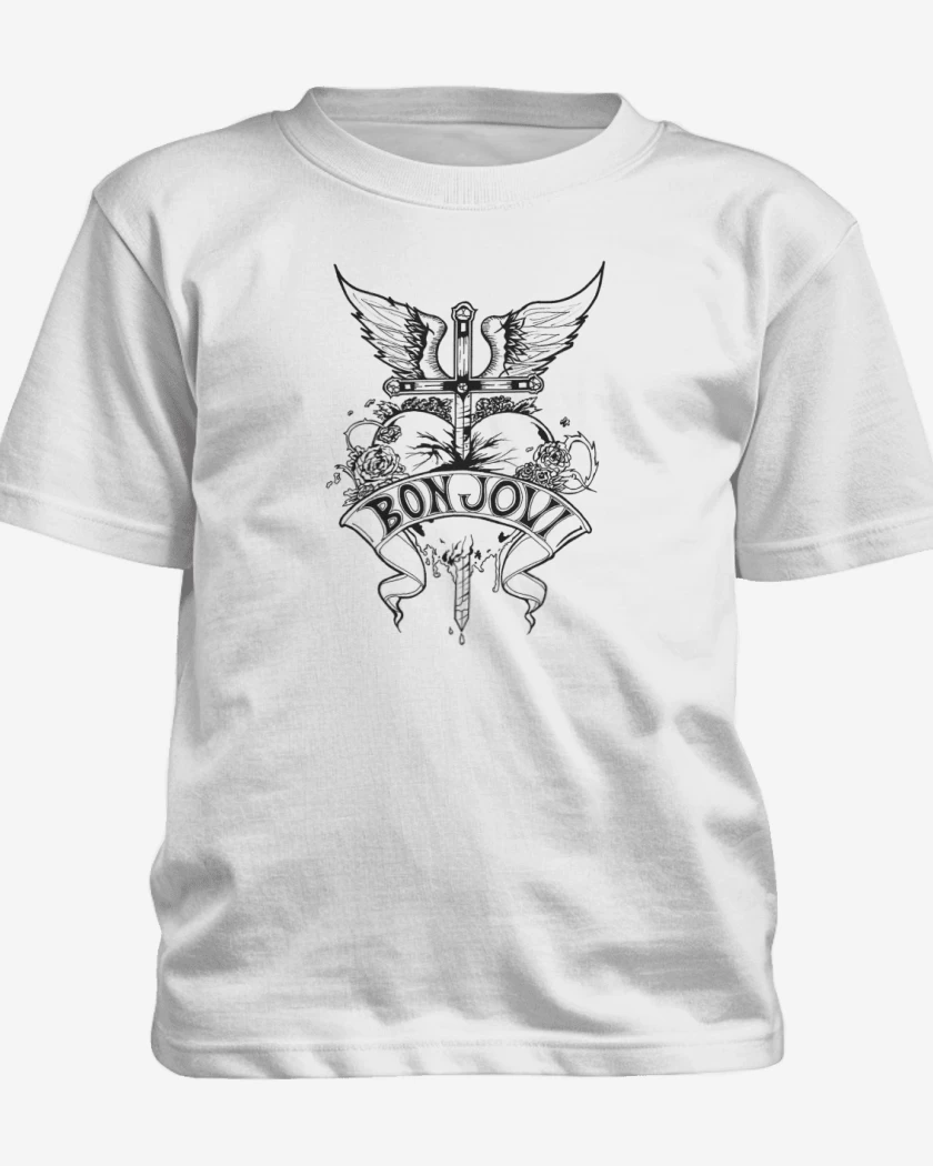 Polera de niño Blanco de bon jovi