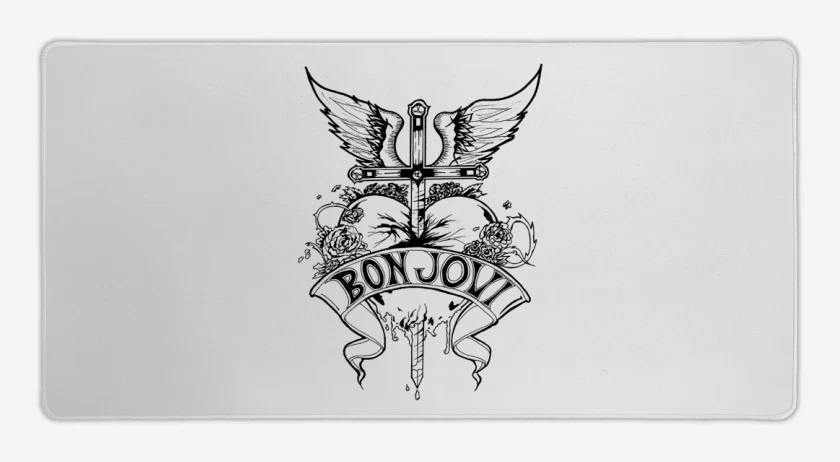 Mouse pad Gamer Blanco de bon jovi