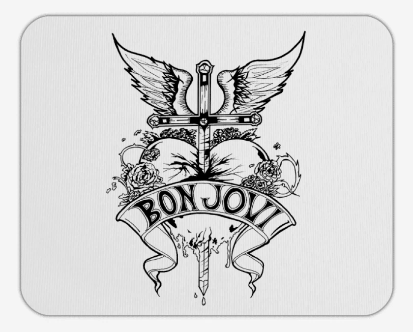 Mousepad Blanco de bon jovi