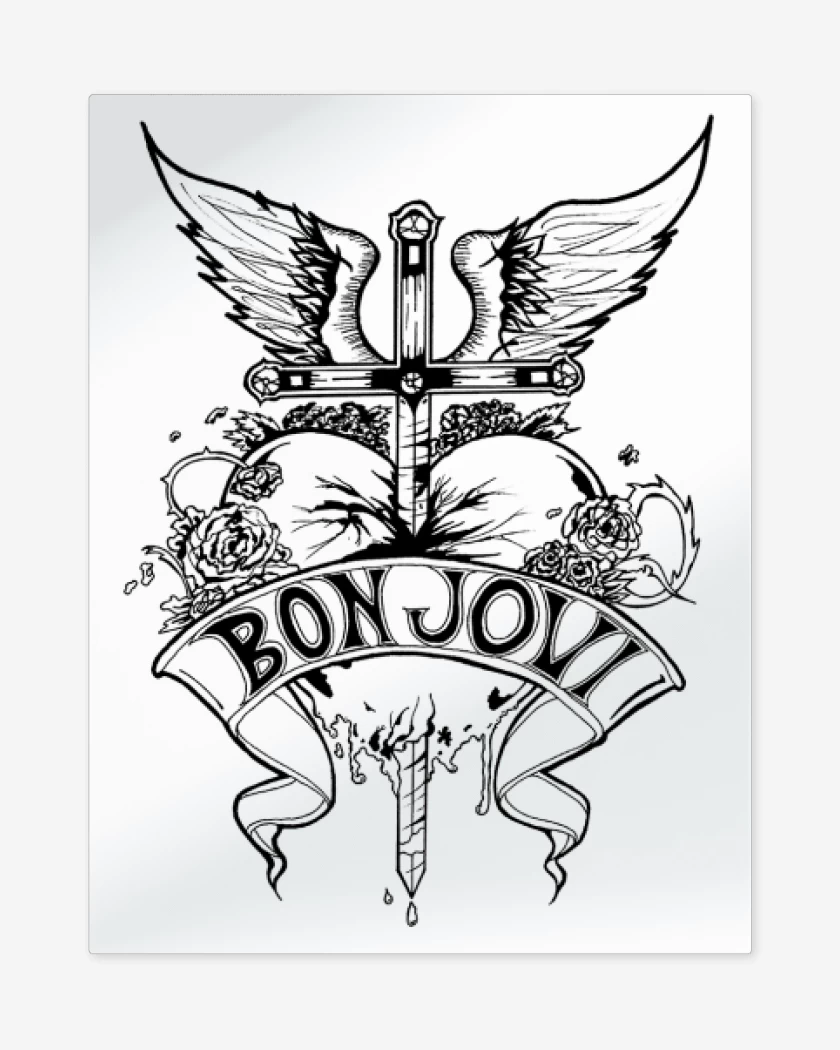 Print metalico Blanco de bon jovi