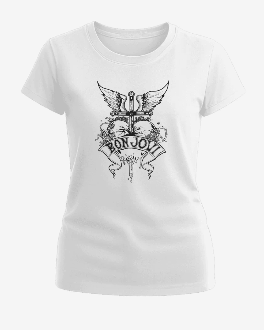 Polera de Mujer Blanco de bon jovi