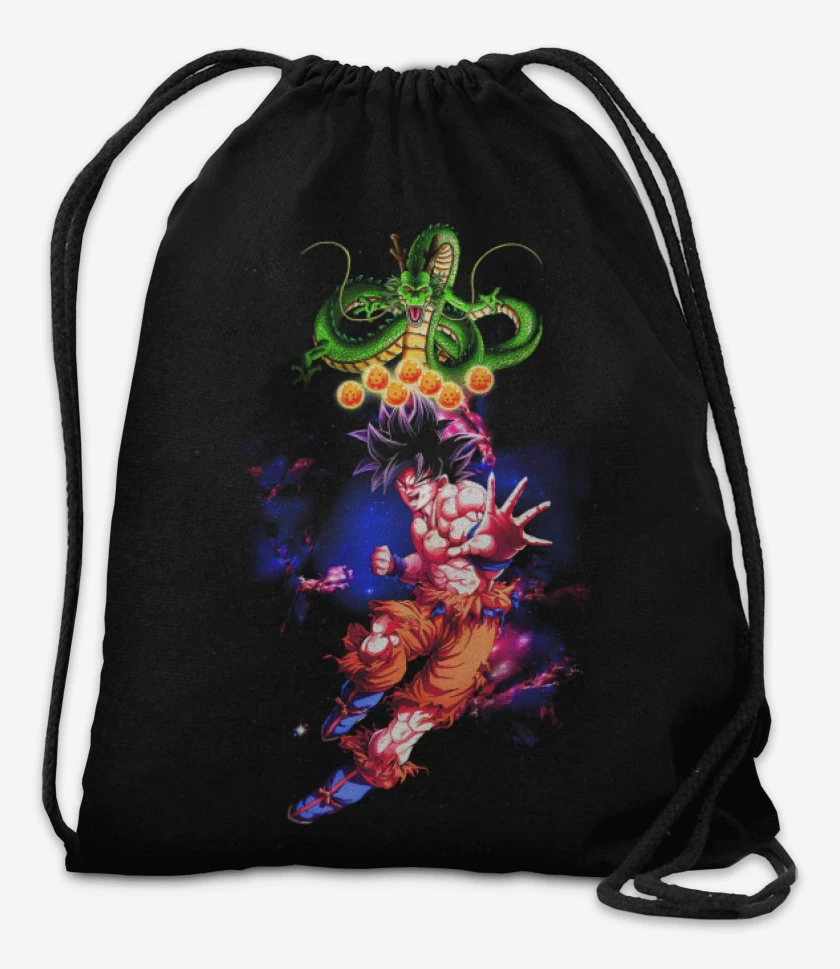 Mochila Negro de Goku y shen long