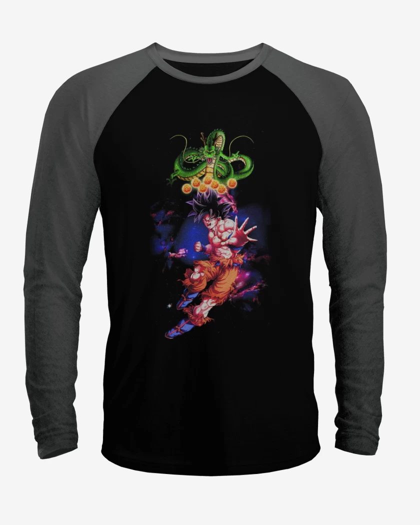 Polera Raglan Goku y shen long