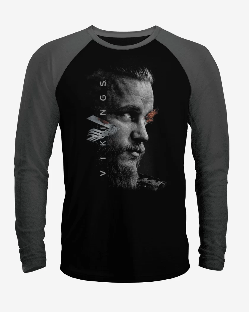 Polera Raglan Negro / Negro Heather de Vikings 2