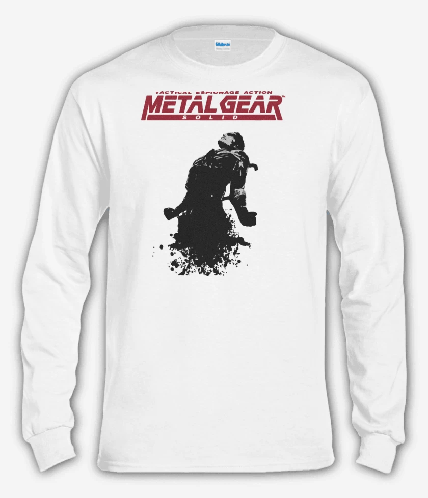 Polera manga larga Blanco de Megal Gear - Snake