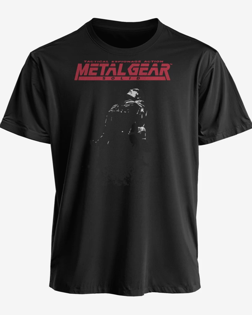 Polera premium Negro de Megal Gear - Snake
