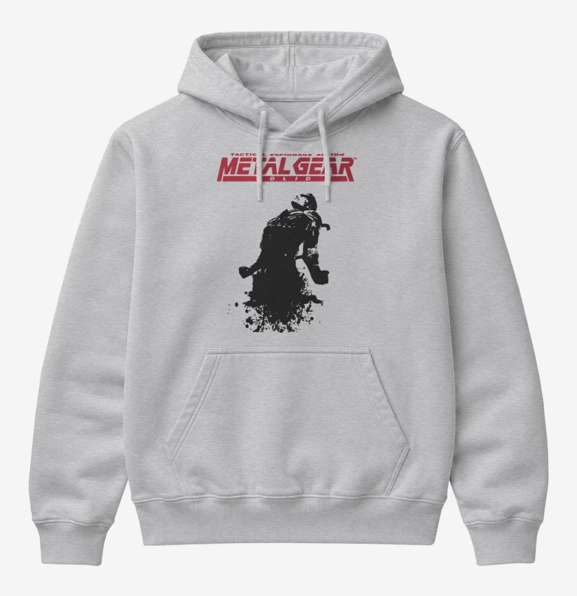 Poleron Canguro básico Gris Melange de Megal Gear - Snake