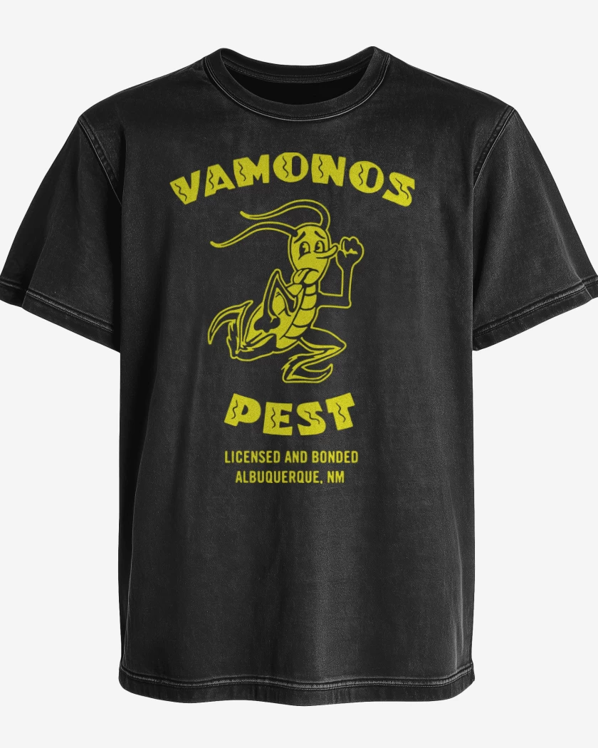 Polera desgastada Negro de Vamonos Pest