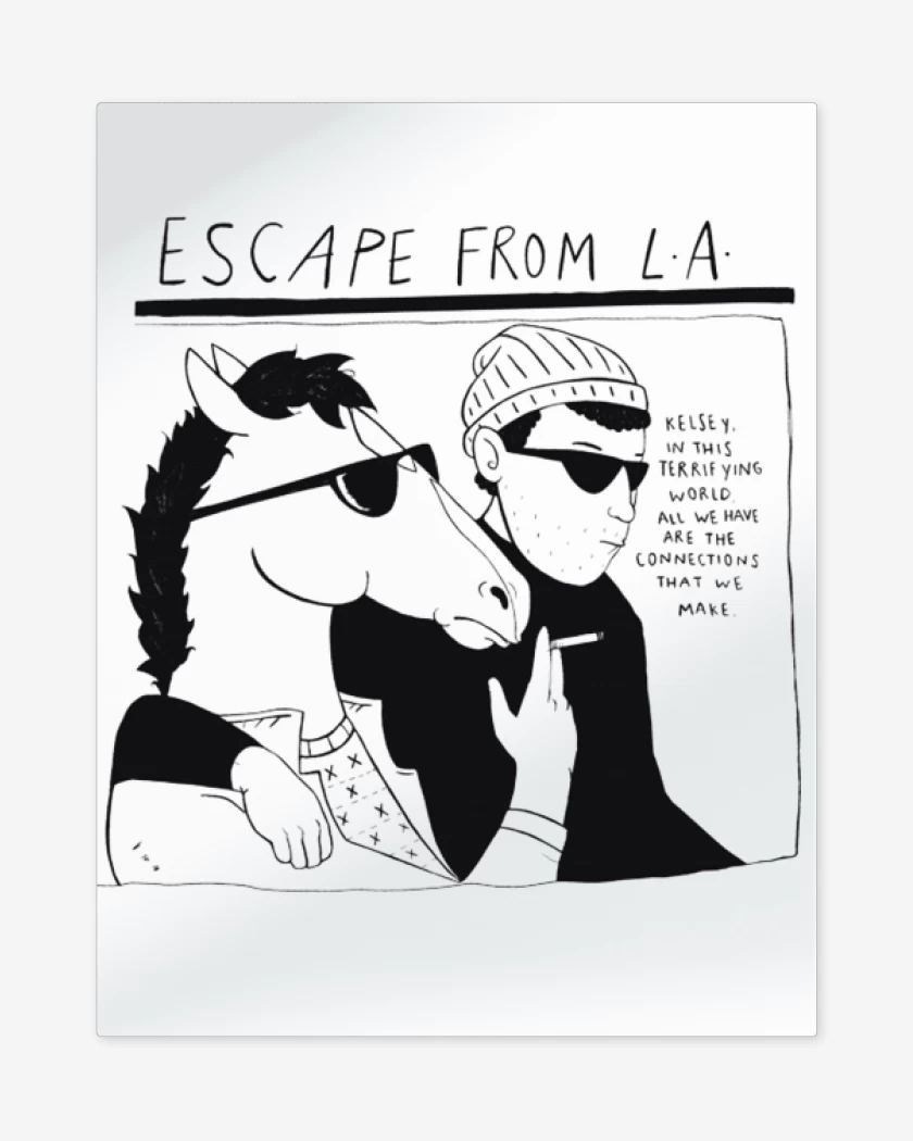 Print metalico Blanco de escape from la