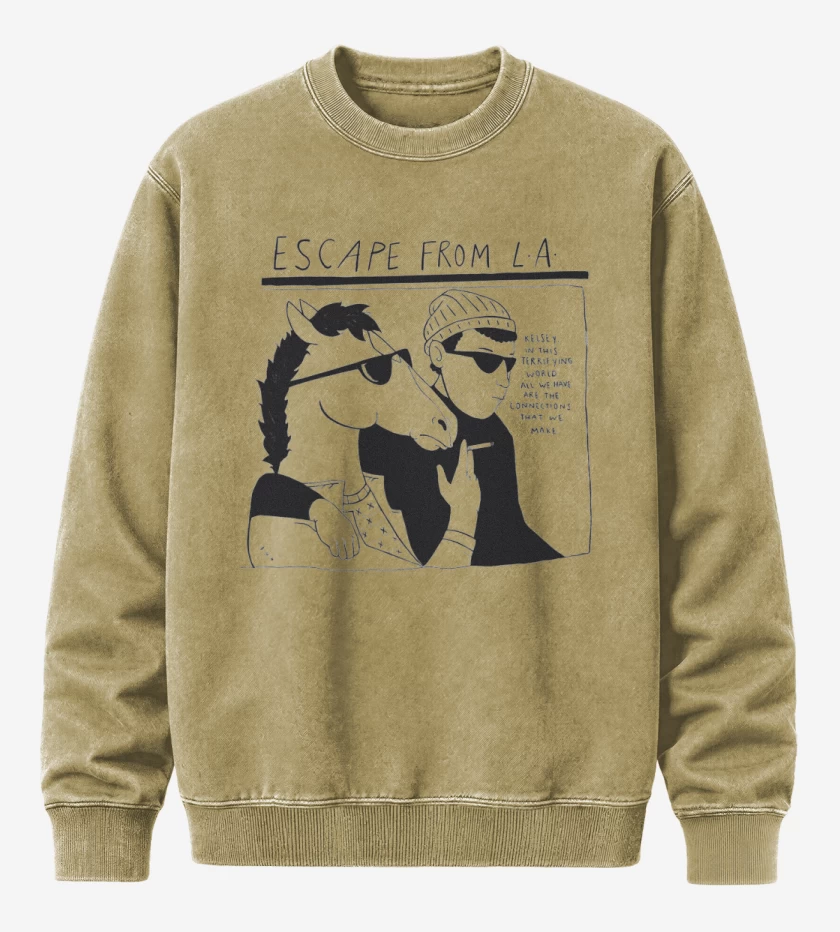 Poleron Polo Acid Wash Beige de escape from la