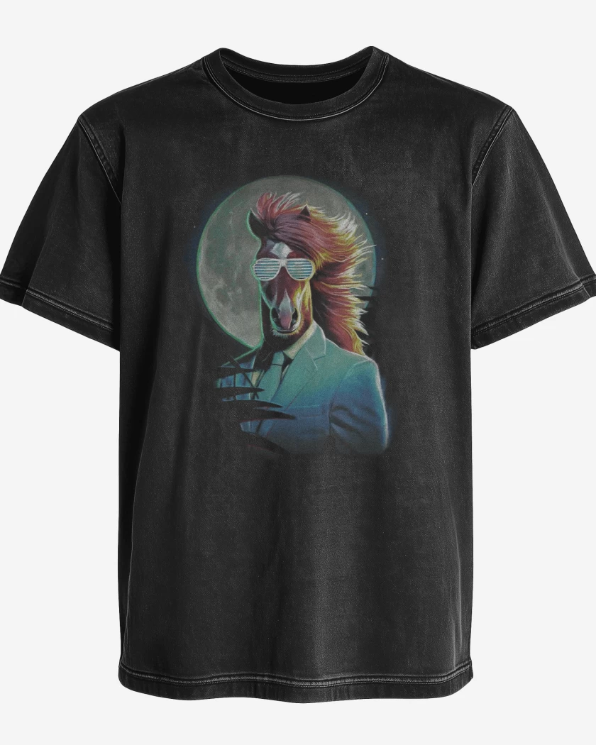 Polera desgastada Negro de BOJACK NIGHT
