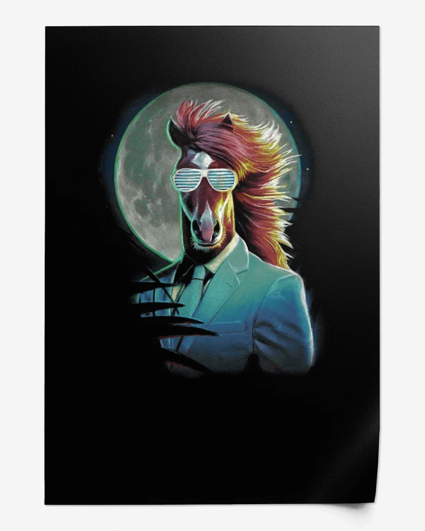 Print Negro de BOJACK NIGHT