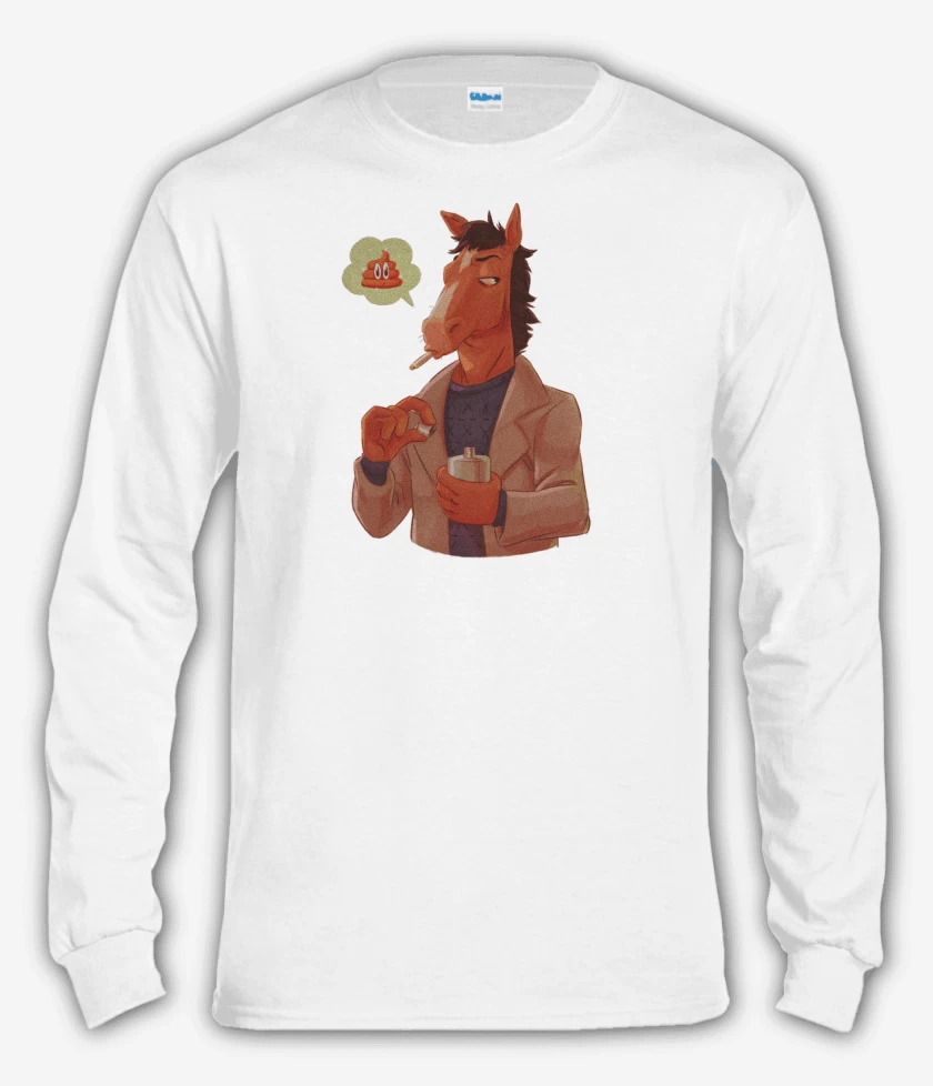 Polera manga larga Blanco de BOJACK