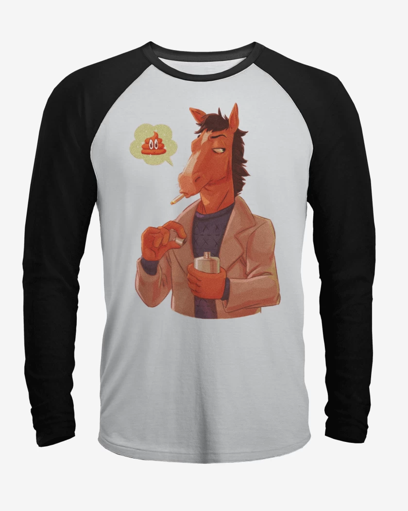 Polera Raglan Blanco / Negro de BOJACK