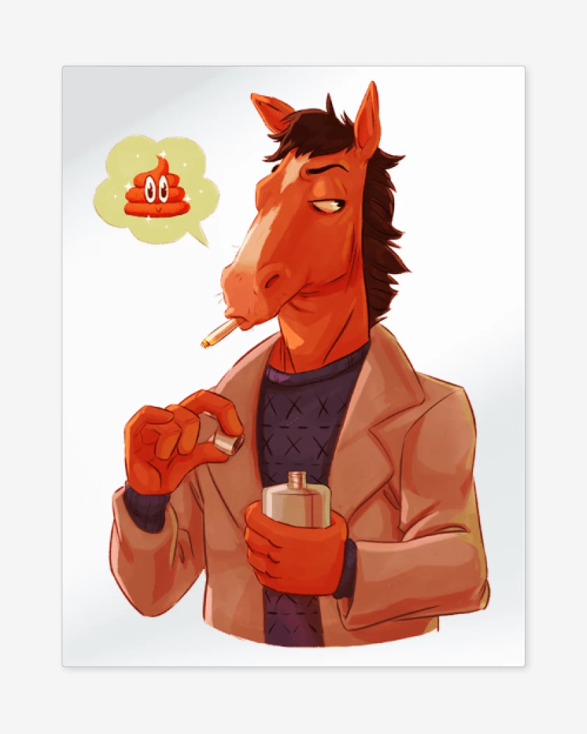 Print metalico Blanco de BOJACK