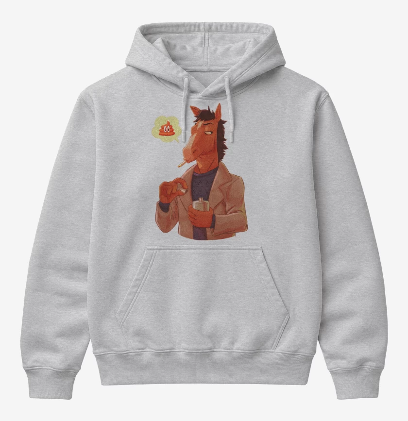 Poleron Canguro básico Gris Melange de BOJACK